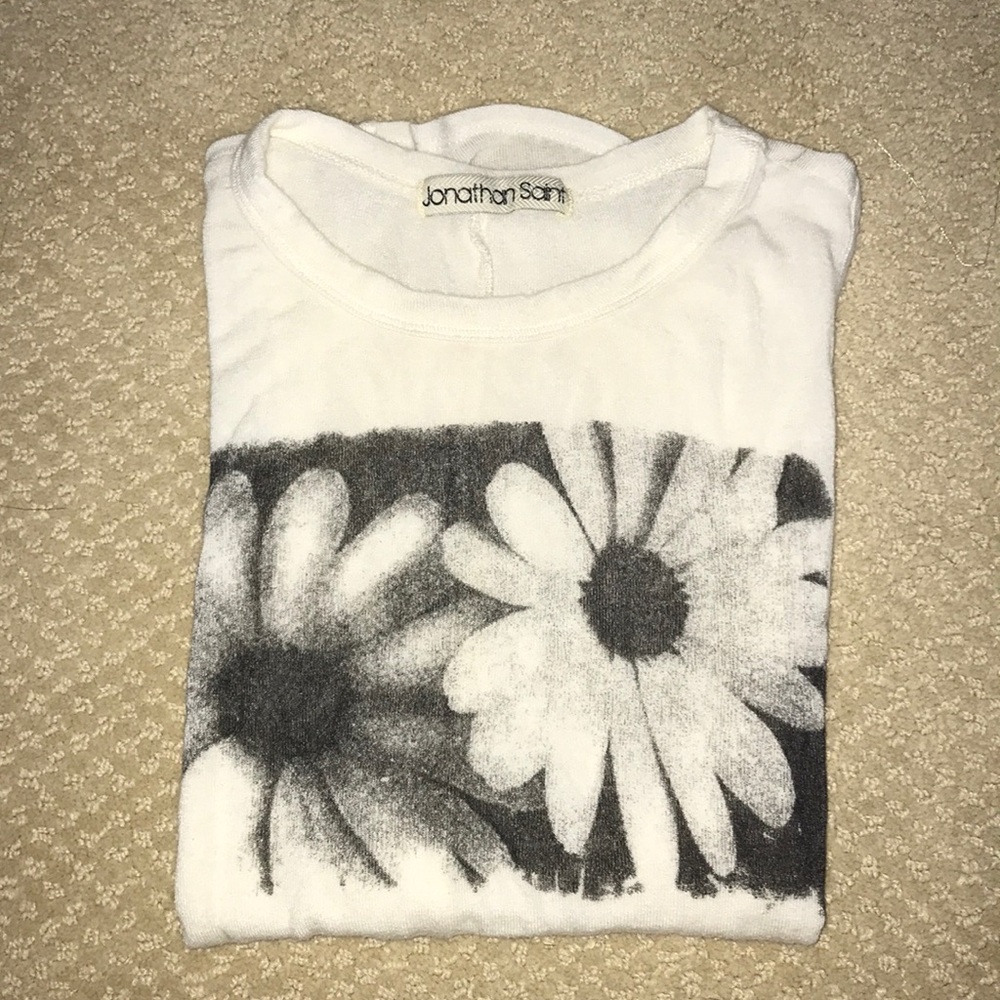 White Flower Tank Top